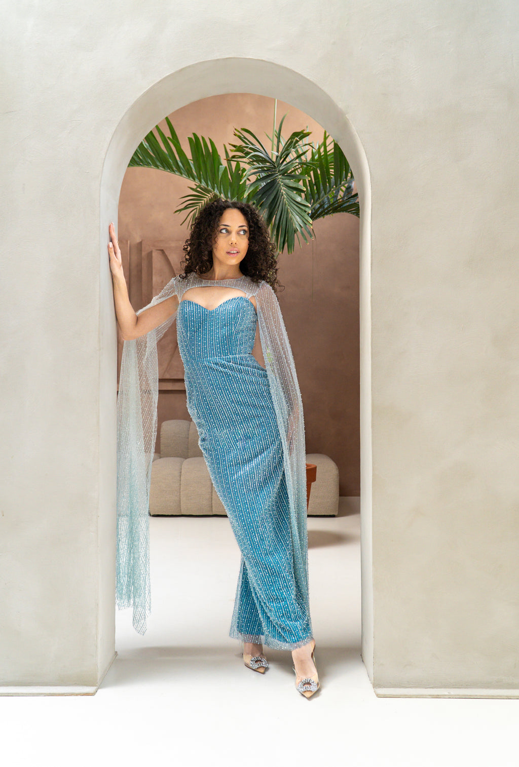 Seren jurk turquoise