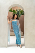 Seren jurk turquoise