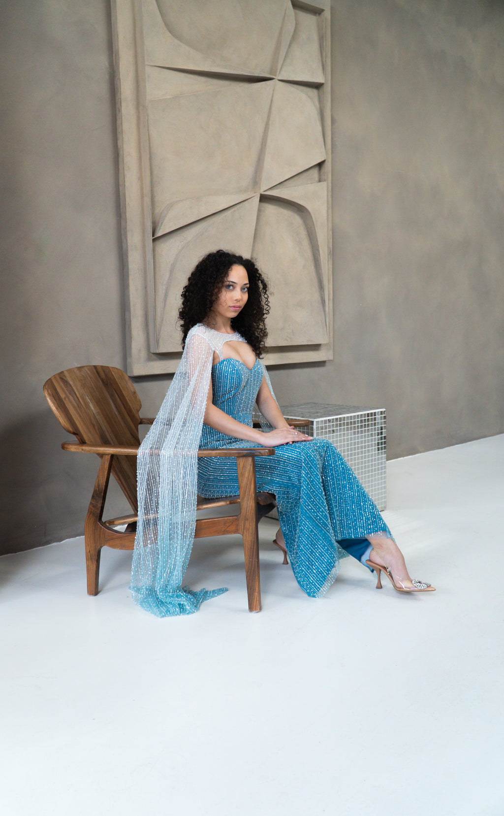 Seren jurk turquoise