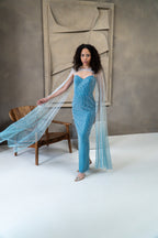 Seren jurk turquoise