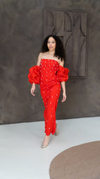 Rosa dress pomegranate flower