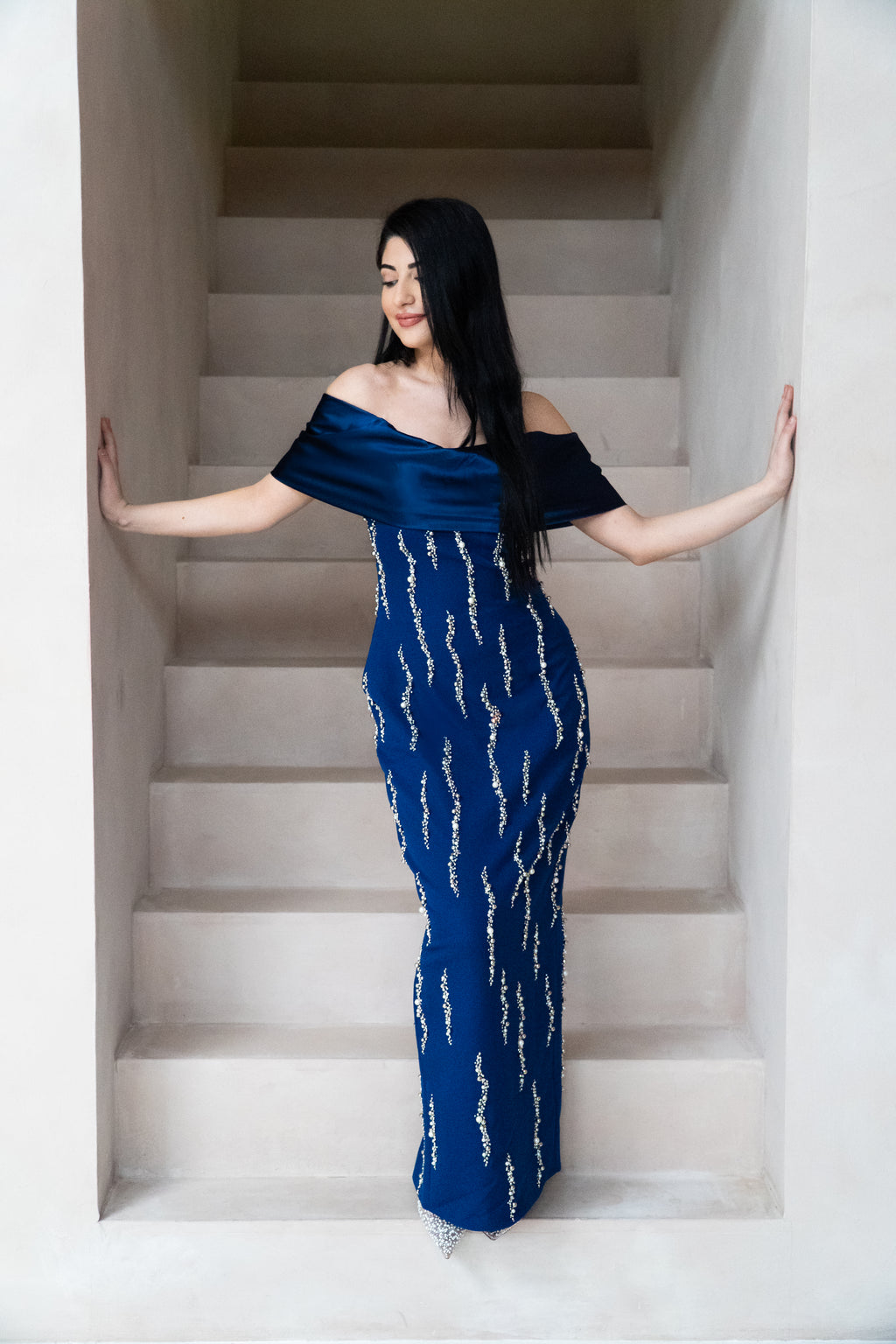 Elif dress navy