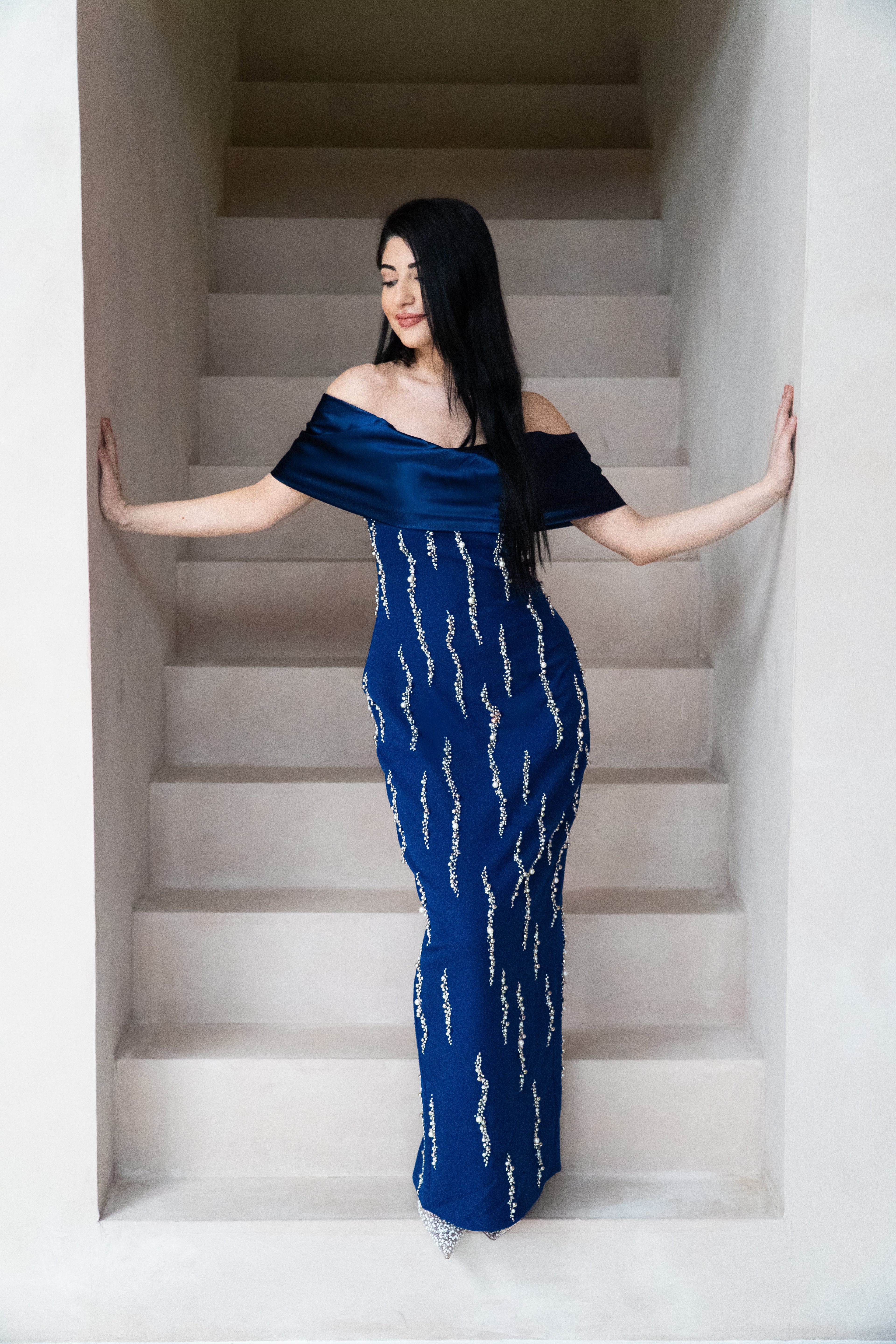 Elif dress navy